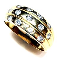 Ring Woman Pioggia in Yellow Gold Diamante PIOGGIA DIA CT 0.26 G/VS